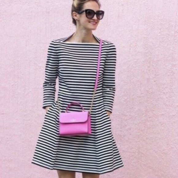 kate spade Dresses & Skirts - Kate Spade Dress Stripe Black White Size XS